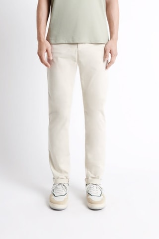 Pantalón chino slim fit de algodón orgánico - Beige