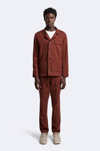 Pantalón chino de lino - Marrón