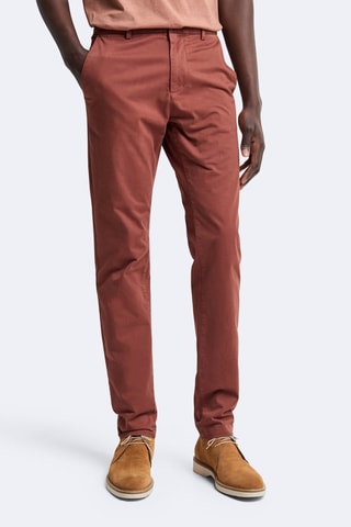 Pantalón chino slim fit - Café