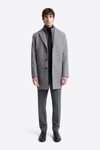 Abrigo de lana - Gris claro