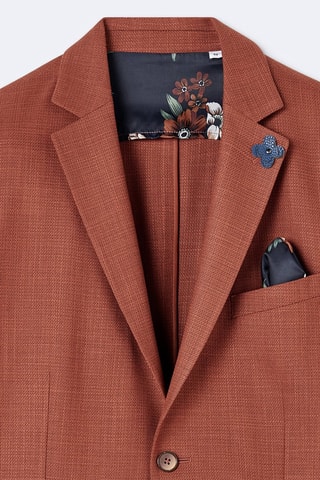 Chaqueta de traje slim fit - Rojizo