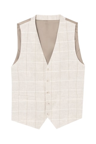 Chaleco de traje de lino - Beige