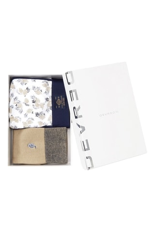 Bóxer y calcetines - Beige y azul marino