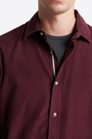 Camisa slim fit de pana - Burdeos