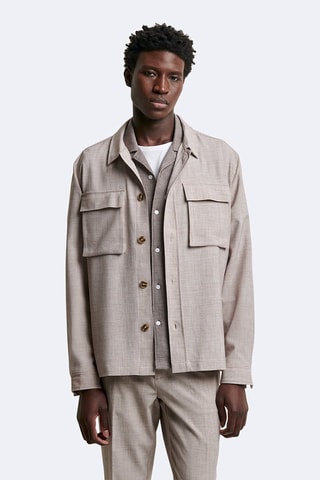 Sobrecamisa regular fit - Beige