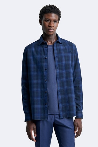 Camisa slim fit - Azul