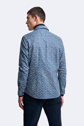 Camisa slim fit - Azul