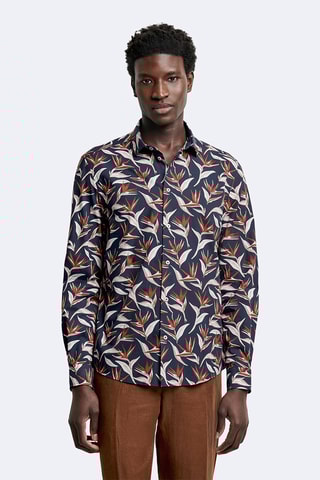 Camisa slim fit - Azul