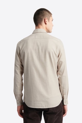 Camisa slim fit - Marfil