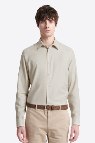 Camisa slim fit - Crudo oscuro