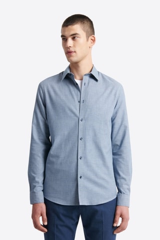 Camisa slim fit - Celeste