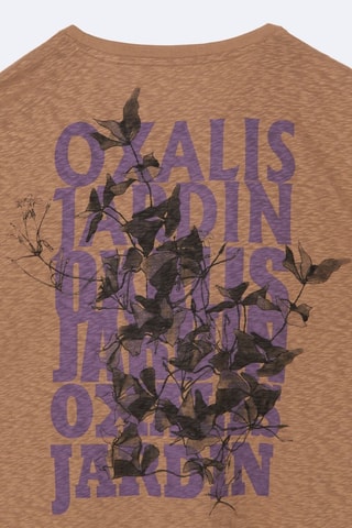 Camiseta slim fit - Marrón jaspeado