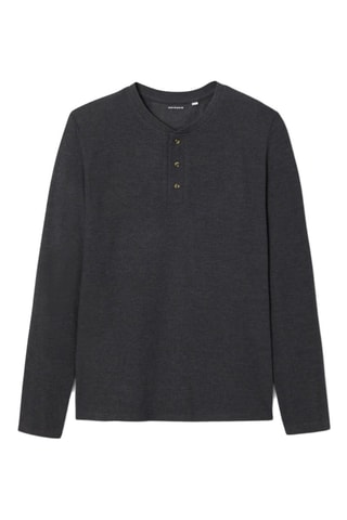 Camiseta slim fit - Antracita jaspeado