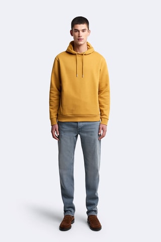 Sudadera regular fit con capucha - Amarillo