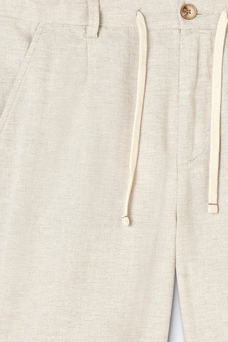 Bermudas regular fit de lino - Beige
