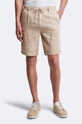 Bermudas regular fit de lino - Beige