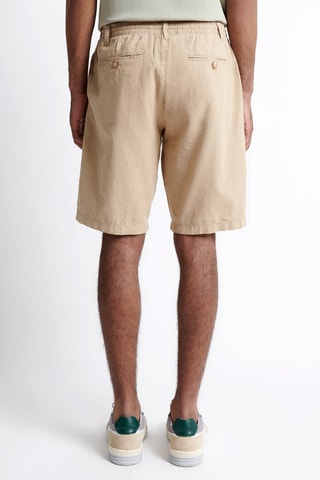Bermudas regular fit de lino - Beige
