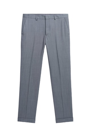 Pantalón slim fit de lana - Gris claro