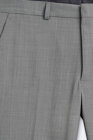 Pantalón de traje slim fit de lana - Gris claro jaspeado