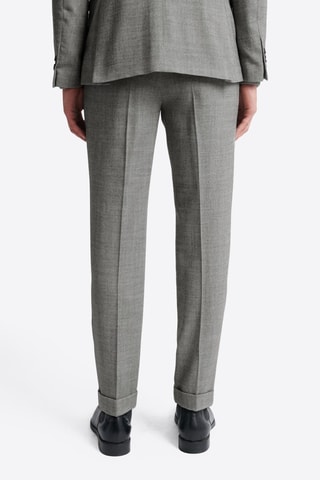 Pantalón regular fit de lana - Gris jaspeado