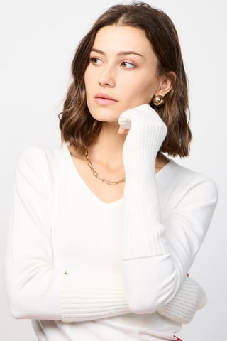 Vingerloze Handschoen  - Wit