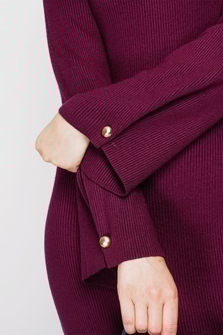 Trui-jurk  - Bordeauxrood