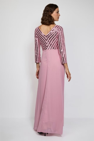 Lange Jurk - Groen - Roze