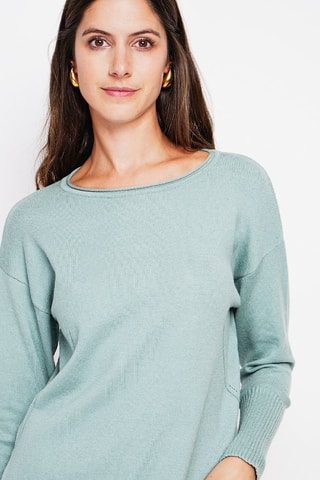 Oversized trui  - Zeegroen