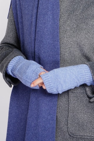 Vingerloze Handschoenen Lichtblauw - Blauw