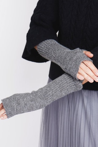 Vingerloze Handschoenen Lichtblauw - Donkergrijs