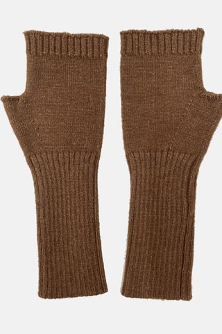 Vingerloze Handschoenen Lichtblauw - Bruin