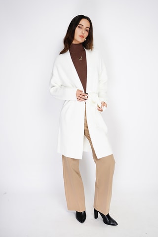 Lang Kasjmier Vest  - Wit