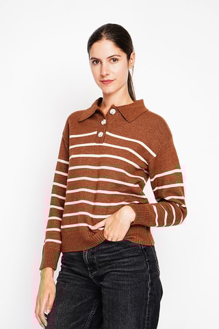 Oversized trui  - Bruin