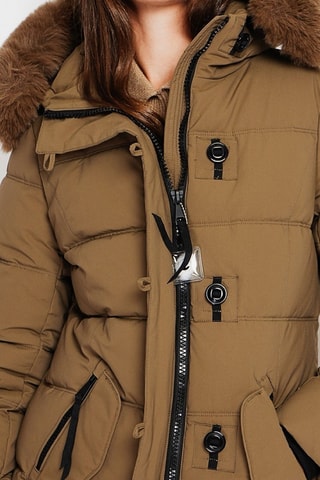 Gewatteerde Jas met Capuchon  - Bruin
