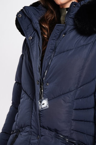 Gewatteerde Jas met Capuchon  - Donkerblauw