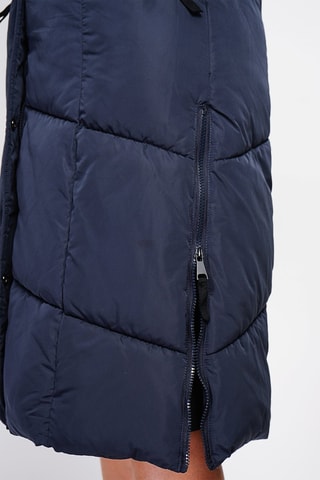 Gewatteerde Jas met Capuchon  - Donkerblauw