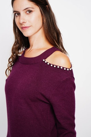 Trui-jurk  - Bordeauxrood