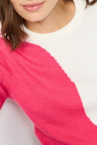 Trui  - Wit en fuchsia