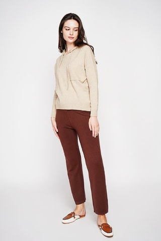 Trui met Capuchon  - Beige