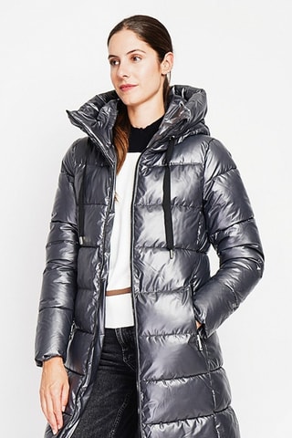 Gewatteerde Jas met Capuchon  - Donkergrijs