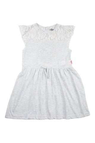 Jurk  - Grijs en rood