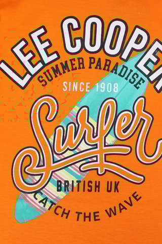 Camiseta  - Negro y naranja