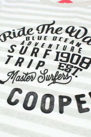 Camiseta  - Blanco, negro y gris