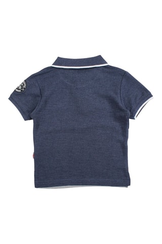 Polo  - Azul marino y gris jaspeado