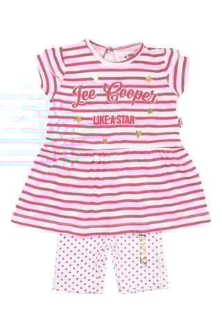 Vestido y pantalón  - Blanco y rosa