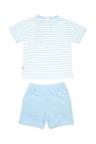 T-shirt en Short - Wit, blauw en rood