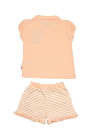 Polo y short  - Blanco y rojo