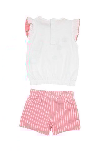 T-shirt en Short Roze en Wit  