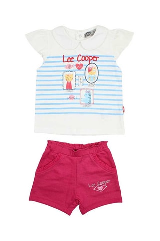 Blouse en Short Wit en Fuchsia  