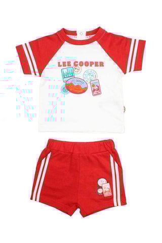 T-shirt en Short Rood en Wit  